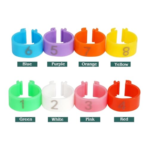 200 Pcs 16Mm Chicken Duck Leg Rings with Number Animal Identification Tool for Poultry Sign Foot Loop Buckle Clip Farm Supplies(S-Pink) - color: S-Pink