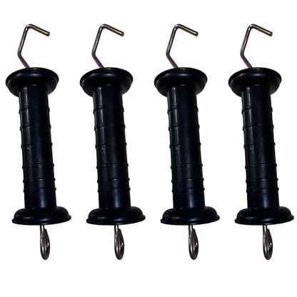 4 Pieces of Plastic Electric Fence Door Handles, Spring-Equipped Plastic Door Handles, Electric Fence Door Handle Insulators