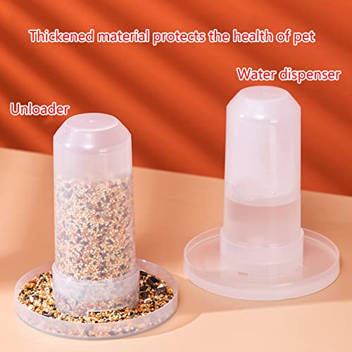 Chicken Poultry Transparent Design Feed Bucket Outdoor Practical Bird Feeder Drinker and Water Dispenser Chicken Feeders for Outdoors Automatic - color: A