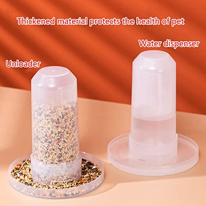 Chicken Poultry Transparent Design Feed Bucket Outdoor Practical Bird Feeder Drinker and Water Dispenser Chicken Feeders for Outdoors Automatic - color: B