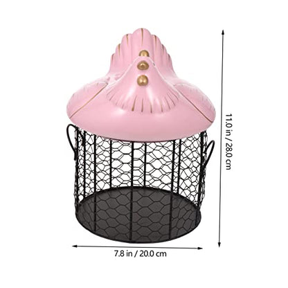 Garneck 1set Creative Ceramic Covered Storage Basket Southeast Asian Style Container for Kitchen Organization and Home Decor and Multifunctional Design Easy to Move Handles
