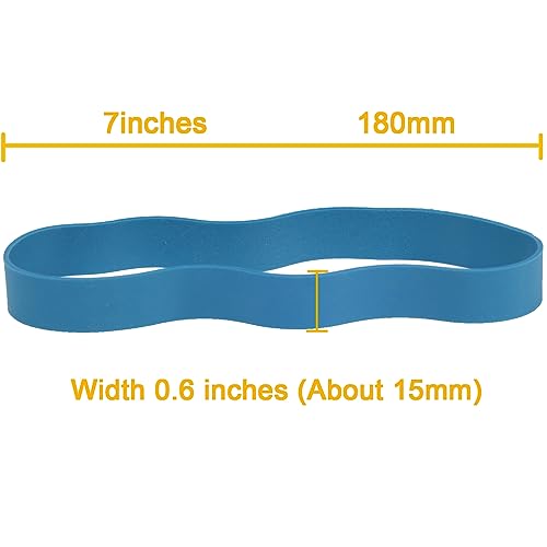 AIWOQI Rubber Bands Size#107 Heavy Duty Big Wide rubber band 30PCS Elastic Bands for Office Supply Trash Can File Folders Litter Box Rubber Bands (Blue) - color: Blue