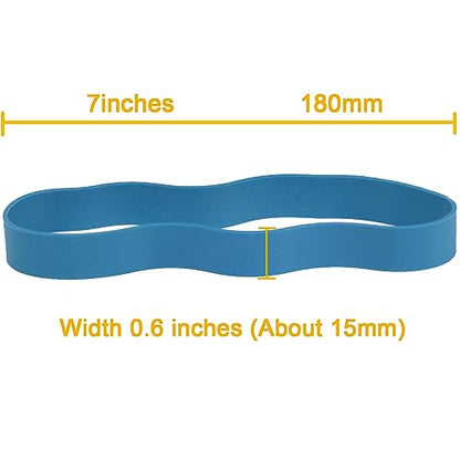 AIWOQI Rubber Bands Size#107 Heavy Duty Big Wide rubber band 30PCS Elastic Bands for Office Supply Trash Can File Folders Litter Box Rubber Bands (Blue) - color: Blue