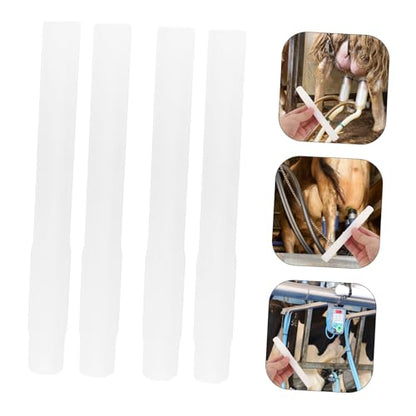 4pcs Rubber Milk Tube for Milking Machine Goat Dairy Cow Farm Milking Accessories No Leakage Easy Install