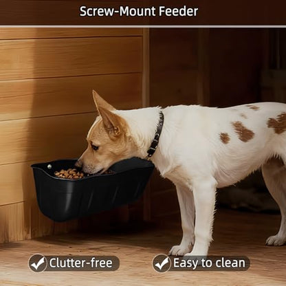Chicken Feeder Waterer,Hanging Goat Feeders,Feed Trough 3.5 Quart 6 Pack,Hanging Fence Feed Trough for Poultry Livestock,Black - color: Black, size: 3.5 Quart (6 Pack)