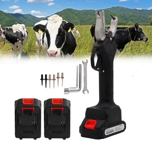 Electric Ear Tag Applicator, Cordless Animal Tagger for Rapid Marking of Pigs, Cattle and Sheep,C - size: C