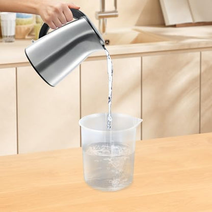 Antrader Plastic Measuring Cup,Scientific Graduated Beaker,Clear,500ml,1Pcs | PP Transparent Kitchen And Laboratory Beaker,Lightweight,Reusable - size: 500ml