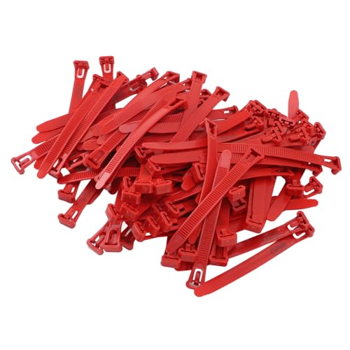 HEEPDD Chicken Leg Bands, Adjustable Fadeless Numbered Plastic Poultry Identification Leg Rings with Clear Colorfast Engraving, for Duck Goose Chicken Management (red) - color: red