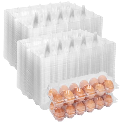 120 Pack Egg Cartons Cheap Bulk 12 Count Egg Containers for Chicken Eggs, One Dozen Empty Egg Cartons for Home Ranch Chicken Farm, Commercial Business Market Display, 2x6 Grids - size: Medium, style: 2x6Grids-120count