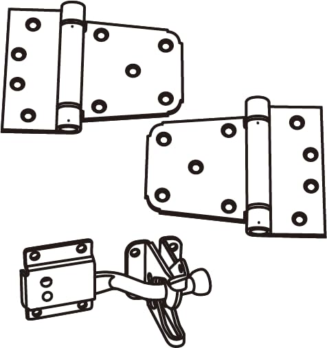National Hardware N343-475 Self-Closing Gate Kit with Black Steel Hinges and Latch for Wood Vinyl Steel Gates 50 lbs Capacity WeatherGuard Protection Mounting Hardware Included - size: 0