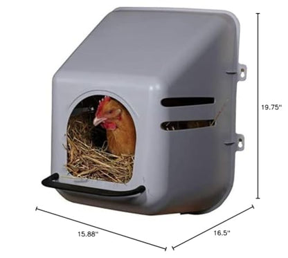 Miller 6 Pack of Large Wall Mount Egg Nesting NEST Boxes with Perch for Chicken COOP Hen House Poultry