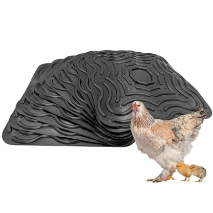 Reusable Silicone Chicken Nesting Box Pads 12x12 in – Washable Coop Liners, Cushioned Anti-Roll Egg Mats, Easy Clean, Cut-to-Fit, Long-Lasting 10-Pack - size: 10 Pack