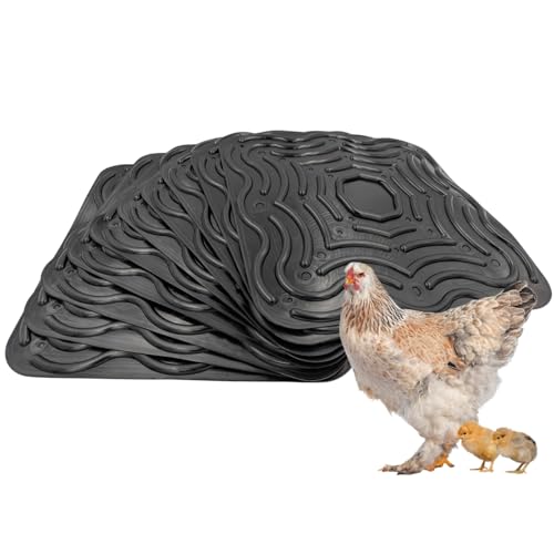 Reusable Silicone Chicken Nesting Box Pads 12x12 in – Washable Coop Liners, Cushioned Anti-Roll Egg Mats, Easy Clean, Cut-to-Fit, Long-Lasting 10-Pack - size: 10 Pack