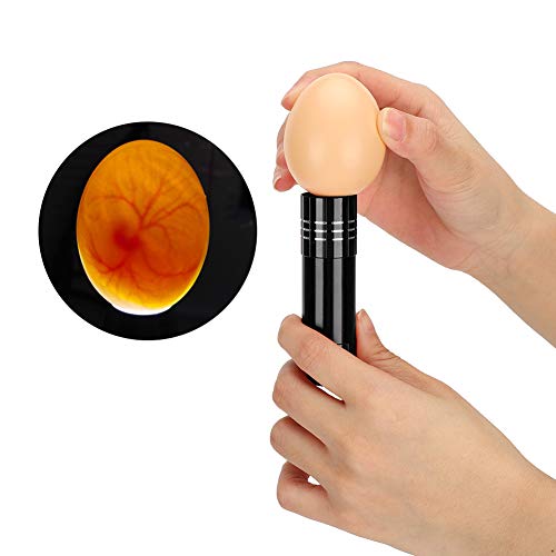 GLOGLOW Egg Candler, Egg Candling Lamp Incubator Tester Battery Operated Egg Torch Hatching Poultry Accessory(Not Battery Included)(Black)