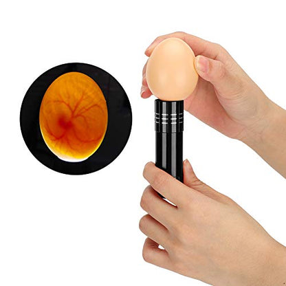 GLOGLOW Egg Candler, Egg Candling Lamp Incubator Tester Battery Operated Egg Torch Hatching Poultry Accessory(Not Battery Included)(Black)