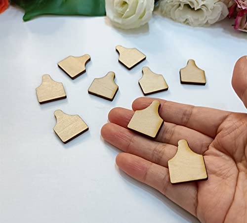 60pcs of Cow Tag Earring Ear Tag,Earrings Studs Sublimation Blanks Wood Earrings,Blanks Farm Animal Earrings Stud,DIY Country Western Jewelry (1'') - size: 1''