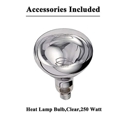 Hanging Food Heat Lamp Infrared Food Warmer Fry Heating Light 250W with Retractable Cord (Hanging,Dia 29cm(Silver)) - size: Hanging,Dia 29cm(Silver)