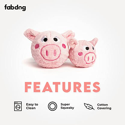 fabdog Pig faball Squeaky Dog Toy (Large) - color: Pig, size: Large