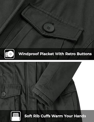 wantdo Women's Winter Coat Warm Anorak Parka Cotton Windproof Jacket with Removable Hood - color: Gray, size: Medium