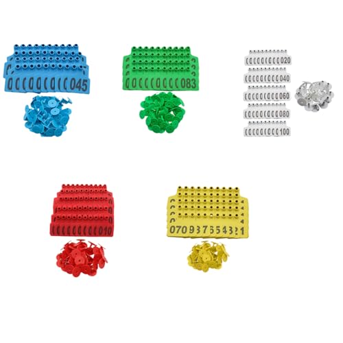 100 Pieces Ranch Animal Ear Markers Built from Gentle Yet Tough Substance Perfect for Labeling Caprine and Pigs Permanent Ear Identifiers - color: Red