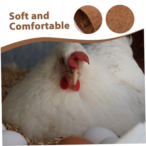 4pcs Washable Nesting Pads for Chicken Coop Non- Chicken Nest Box Liners Comfortable and Practical Nesting Pads Natural Coconut Coir Material for Hen Laying