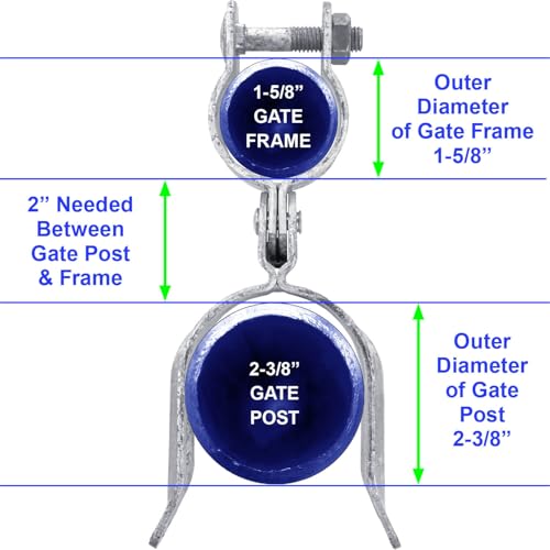 Heavy Duty Fork Latch (Bolt in) 1-5/8" x 2-3/8" Galvanized Pressed Steel - size: 1-5/8" x 2-3/8"