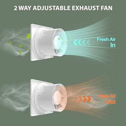 Exhaust Fan Wall Mounted Bathroom 4 Inch with Remote Control Low Noise EC Motor, Easy Glass/Wall Installation, Variable Speed,Suitable for Ventilation in Rooms, Homes, Garages, and Attics - size: APC10-J-4in