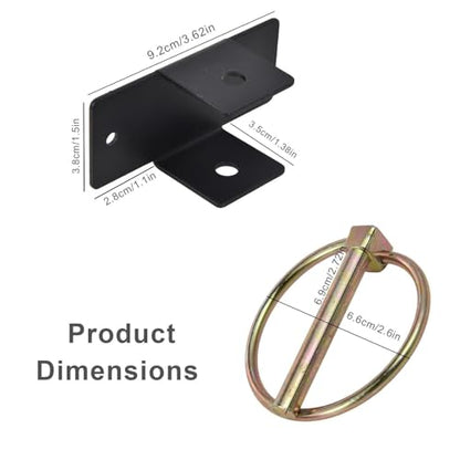 Locking Pin Hanger, Stable Feed Hook Mount, Sturdy Stall Bucket Support Tool for Barn Fence Setup, Livestock Feeding Accessory for Horses and Animals, Farm Stable Organizer Bracket for Users