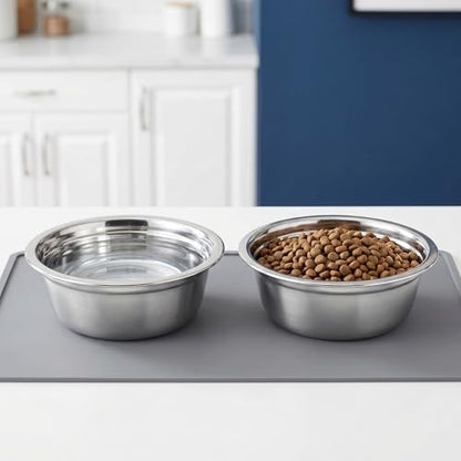 4-Pack Stainless Steel Dog Bowls – 47 Oz Metal Dog Bowls for Large & Medium Dogs, 304 Stainless Steel Dog Bowl, Dishwasher Safe Basic Dog Food Bowls – Stainless Steel Cat Bowls for Kennel