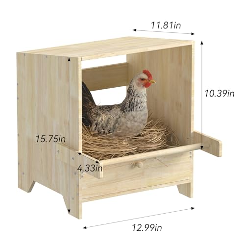 Chicken Laying Boxes 3 Hole Wood Egg Laying Box for Hens Wall Mounted Nesting Boxes for Chickens, Hens, Ducks, Poultry