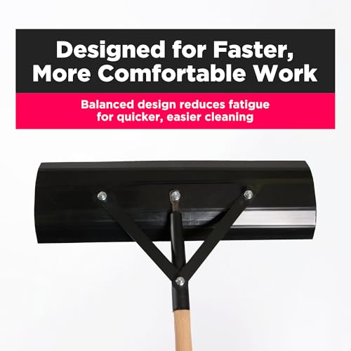 SCENIC ROAD Farm & Ranch Scraper Tool – Heavy Duty Ice Scraper with 24" Reversible Blade & 58" Long Handle Scraper – Poly Scraper for Driveway Ice, Barn, Paint or Wood – Made in USA (Model SRP24) - size: 24-inch Poly