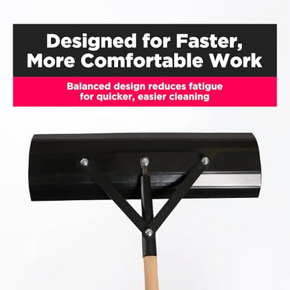 SCENIC ROAD Farm & Ranch Scraper Tool – Heavy Duty Ice Scraper with 24" Reversible Blade & 58" Long Handle Scraper – Poly Scraper for Driveway Ice, Barn, Paint or Wood – Made in USA (Model SRP24) - size: 24-inch Poly