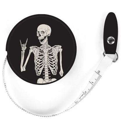 Sewing Tape Measure，Colour Printed Small Retractable Soft Measuring Tape for Tailor Cloth Fabric Body Measurements. - color: Human Skeleton