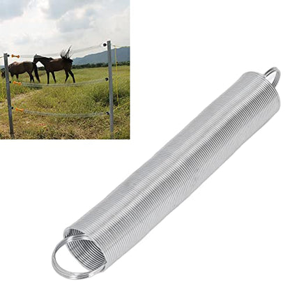2 Pieces Extension Spring, Electric Fence Gates Stainless Steel 16 Feet Fence Spring Gate Closer for Livestock Pastures ﻿