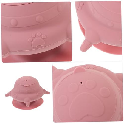 HEMOTON Silicone Puppy Milk Feeder Bowl with Teats Breastfeeding Tool for Newborn Pets Durable and Reusable for Puppies and Kittens Portable and Convenient Feeding
