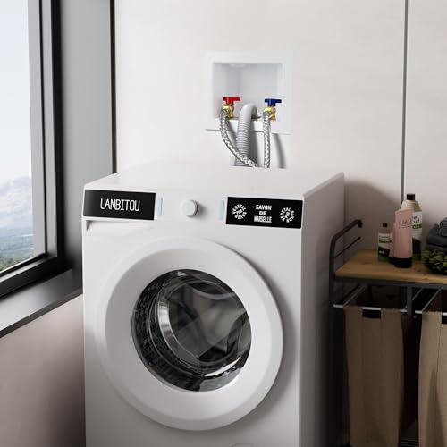 Press Washing Machine Outlet Box with Center Drain, 1/2 Inch Press x 3/4 Inch MHT with Copper Press Connections, Washer Faucet Recessed Box, Press Tool Required for Washer Box - color: PRESS/Regular