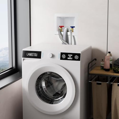 Press Washing Machine Outlet Box with Center Drain, 1/2 Inch Press x 3/4 Inch MHT with Copper Press Connections, Washer Faucet Recessed Box, Press Tool Required for Washer Box - color: PRESS/Regular