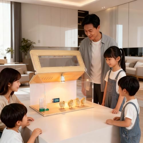 25~40 Newborns Chick Brooder Box Quail Cage Bird Playground Egg Incubator Chick Starter Kit