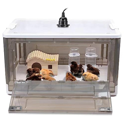 Chick Brooder,Brooder Box for Chicks,Brooder Heater Warms up to 15 Chicks (20″x14″x12″)