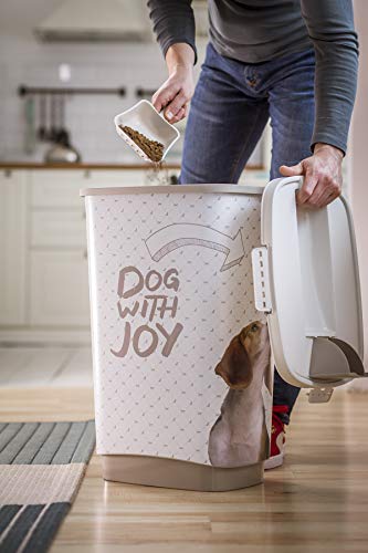 Rotho, Cody, Animal Feed Container 50 l, Plastic (PP) BPA-Free, Sample, 50l (39,7 x 29,6 x 58,5 cm)