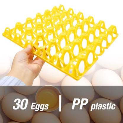 EATAKWARD 8 PCS Plastic Egg Trays Egg Crates 30-Egg Flats for Home Chicken Farmers, Stackable Egg Cartons Hold Multiple Eggs, Great for Storing, Sorting, and Shipping Eggs