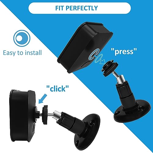 Blink Outdoor Camera Mount, 360 Degree Adjustable Indoor/Outdoor Wall Mount Bracket for Blink Home Security System Black 3 Pack