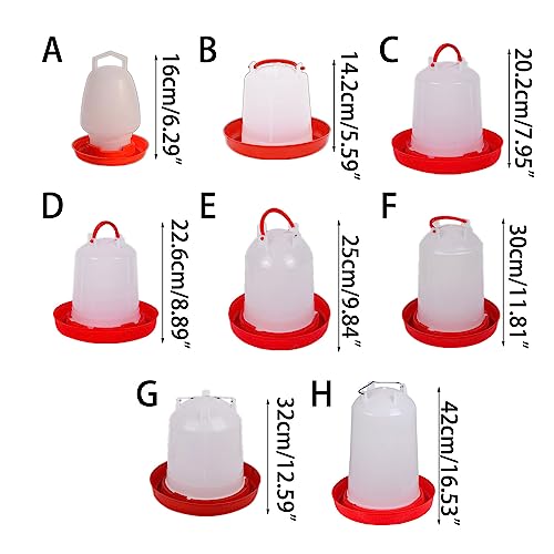 Hanging Chicken Feeder, Chick Feeder and Waterer Set Chicken Food Feeders Poultry Hanging Feeders and Drinker for Chickens Coops Chick Starter Kit for Ducks Geese Poultry - color: 10L