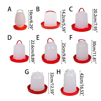 Hanging Chicken Feeder, Chick Feeder and Waterer Set Chicken Food Feeders Poultry Hanging Feeders and Drinker for Chickens Coops Chick Starter Kit for Ducks Geese Poultry - color: 10L
