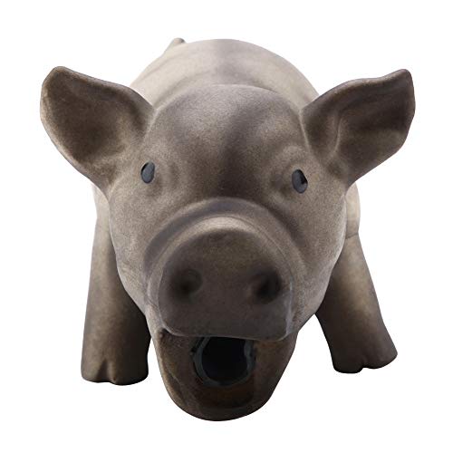 Zerodis Dog Chew Toy,Indestructible Dog Toothbrush Stick Squeaky Dog Toy Cute Pig Grunting Squeak Pet Chew Toys(Black)