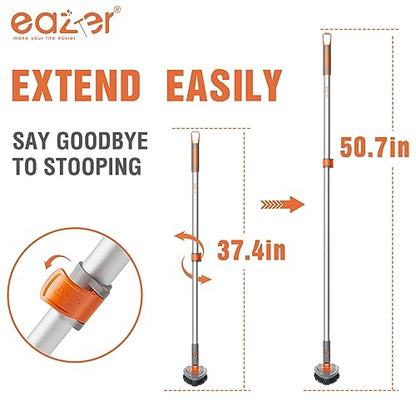 Eazer 4-in-1 Long-Handled Tub Scrubber-Versatile Bathroom Cleaning Brush with Shower Scrubber-Ideal Shower Cleaner Brush for Efficient Cleaning-Long Handle Scrub Brush for Shower, Tub, and Bathroom