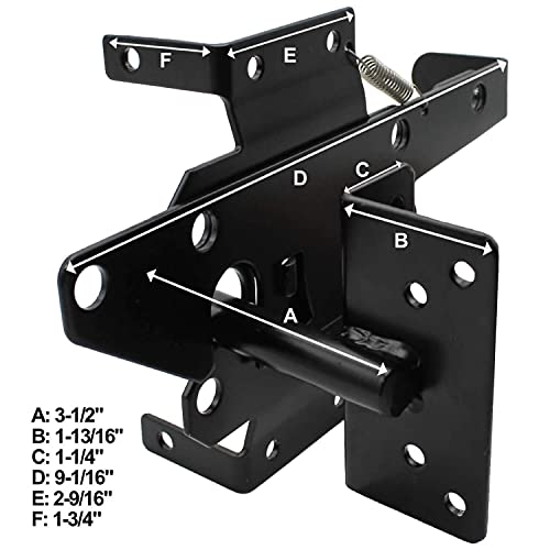 Self Closing Vinyl Fence Gate Single Gate Hardware Kit Black(for Vinyl, PVC etc Fence) Fence Gate Kit Includes Gate Hinges & Gate Latch w/Screws -Single Fence Gate Kit has 2 Hinges & 1 Latch - size: Self Close Black Kit
