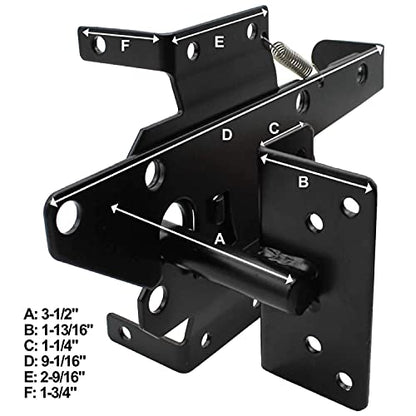 Self Closing Vinyl Fence Gate Single Gate Hardware Kit Black(for Vinyl, PVC etc Fence) Fence Gate Kit Includes Gate Hinges & Gate Latch w/Screws -Single Fence Gate Kit has 2 Hinges & 1 Latch - size: Self Close Black Kit