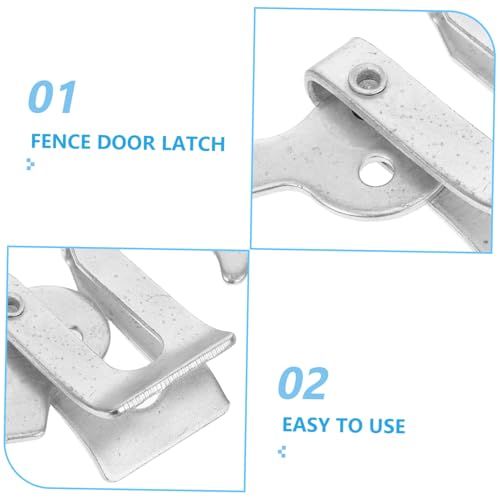 Mipcase 5pcs Piglet Crate Latch Farrowing Crate Lock Metal Gate Locks for Fence Pig Nursery Bed Latch Enclosure