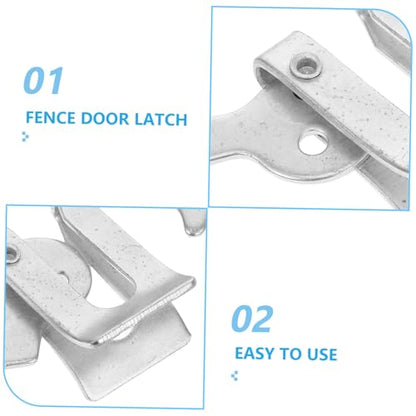 Mipcase 5pcs Piglet Crate Latch Farrowing Crate Lock Metal Gate Locks for Fence Pig Nursery Bed Latch Enclosure